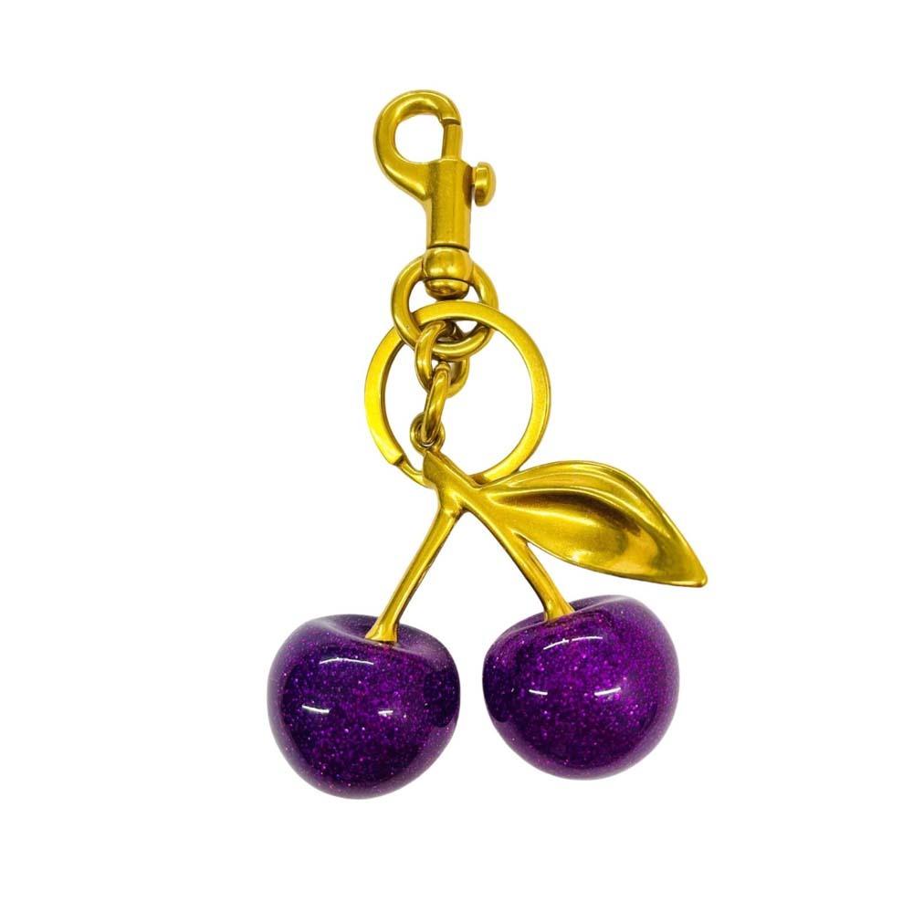 3D Crafts Cherry Keychain Ornaments Cherry Charms Fashion Car Keyring  Lady/Women