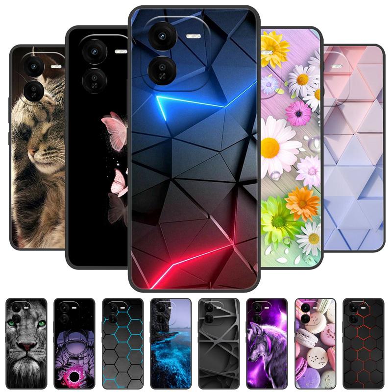 Для VIVO IQOOZ9X IQOO Z9 Turbo Z9X Z9Turbo 5G Роскошный Расписной Телефон Силиконовая Задняя Крышка IQOO Z9X Чехлы Защитный Чехол Capas