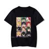 Новая аниме мультяшная футболка Deku Todoroki Shoto Bakugou Katsuki из хлопка, летняя модная футболка оверсайз, повседневная мужская одежда, топы