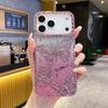 Чехол для iPhone 17 Pro Max, 3D-бабочка, ТПУ чехол для телефона с градиентной блестящей бумагой