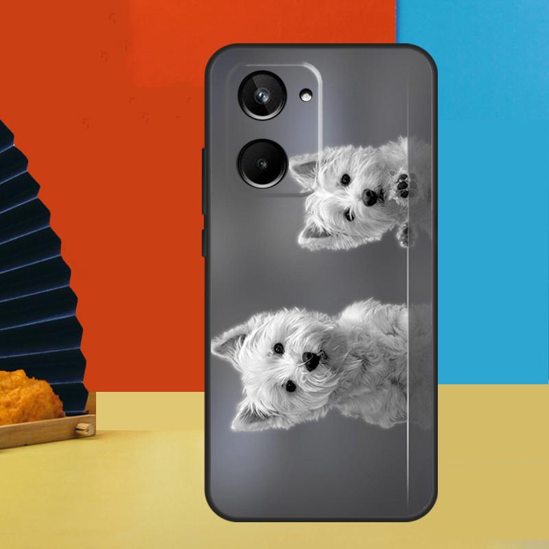 Собака Вест-хайленд-уайт-терьер Для Realme C75 C71 C55 C53 C67 C61 C33 C63 C51 10 11 12 13 14 Pro Plus C65 GT7 15 Pro Чехол