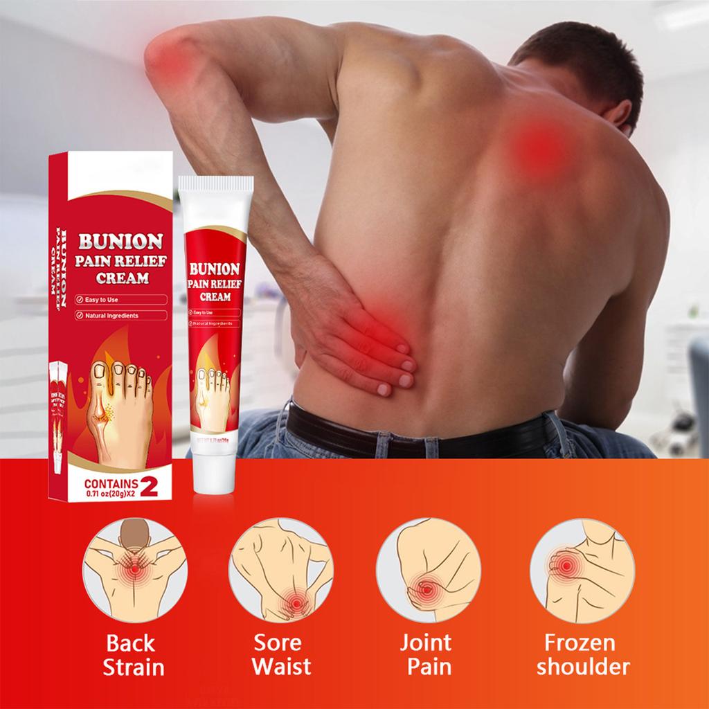 Крем для снятия боли при вальгусной деформации пальцев ног, корректирующий крем при вальгусной деформации колена, пластырь при поясничном артрите 20 г*2