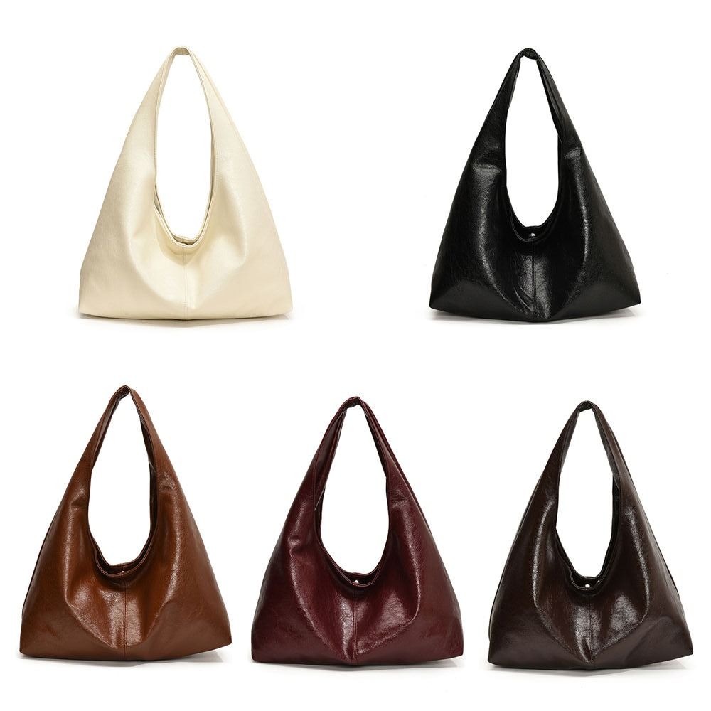 Tote Bag Retro PU Tote Bag Korean Style Underarm Packs Sweet Large Capacity Handbag Office Worker