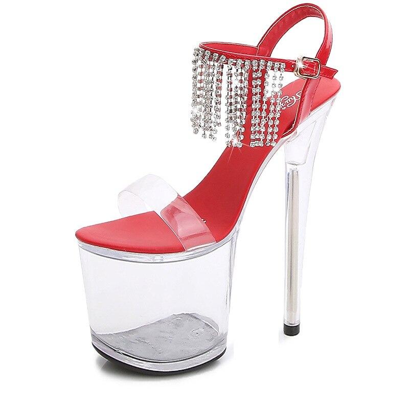 Летняя подиумная модельная обувь, пикантные черные непромокаемые сандалии, свадебные туфли, серия 1986 года, каблук 20 см, платформа 10 см LFD