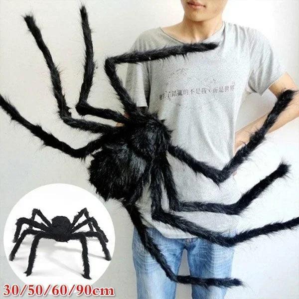 Horror Giantly Black Plush Spider Halloween Party Decoration Props Kids Children Toys Haunted House Decor Gift