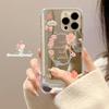 Fresh Small Floral Iphone14 Apple Suitable for 16Promax Mobile Phone Case 15 Silicone 11 12 Makeup Mirror X
