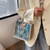 Canvas Printed Linen Tote Lunch Bag