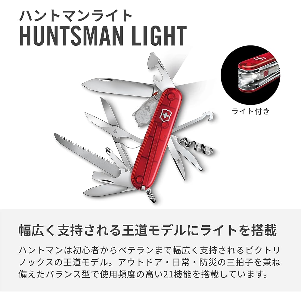 Victorinox Huntsman Lite Прозрачный Красный Швейцарский Армейский Нож 21 Функция Мультитул Компактный для Кемпинга Туризма Аварийных Ситуаций