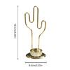Golden Round Candle Holder Decorative Cactus Shape Iron Candlesticks for Parties