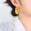 Европейско-американские винтажные асимметричные круглые серьги из титановой стали для женщин