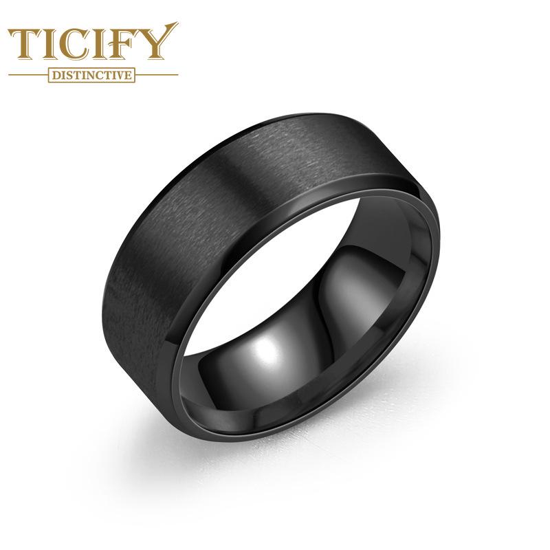 Planted Oblique Scrub Titanium Steel Ring Male Couple Ring Gandal Jewelry