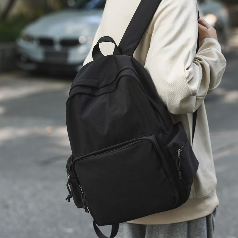 Женский школьный рюкзак мужской однотонный легкий дорожный рюкзак студенческий рюкзак