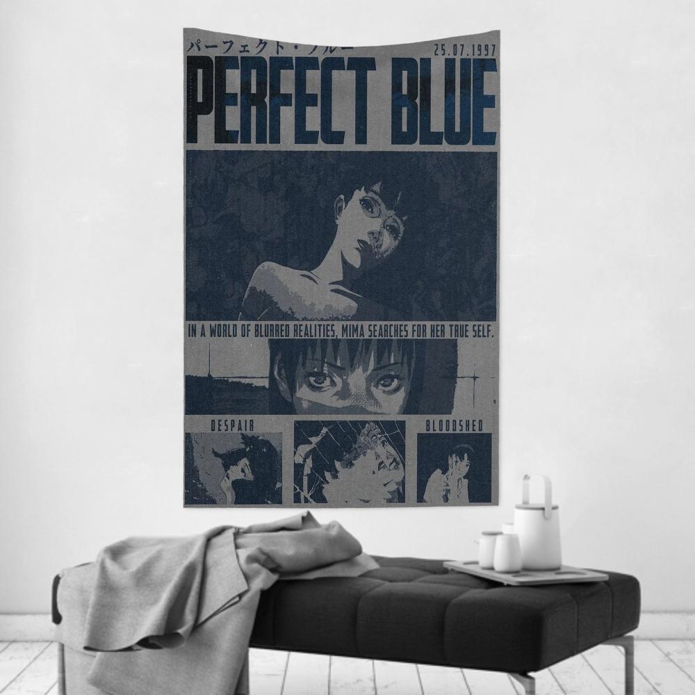 Комиксы Аниме MMystery Perfect Blue Гобелен Декор комнаты Настенная ткань Вечеринка Подвесной фон Декор комнаты Детская комната