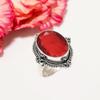 Кольцо из серебра 925 пробы с красным гранатом V6402, красное кольцо, овальное кольцо, подарок на День святого Валентина, подарок для нее, подарок на день рождения, украшения ручной работы, серебряные украшения, не