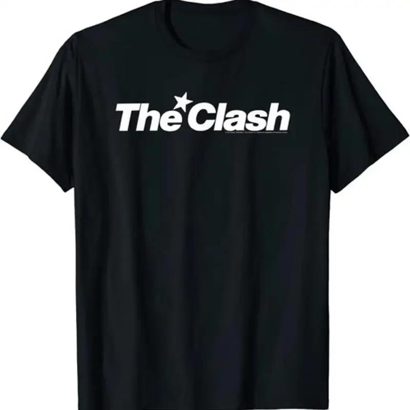 The Clash Star White Logo T Shirt Black