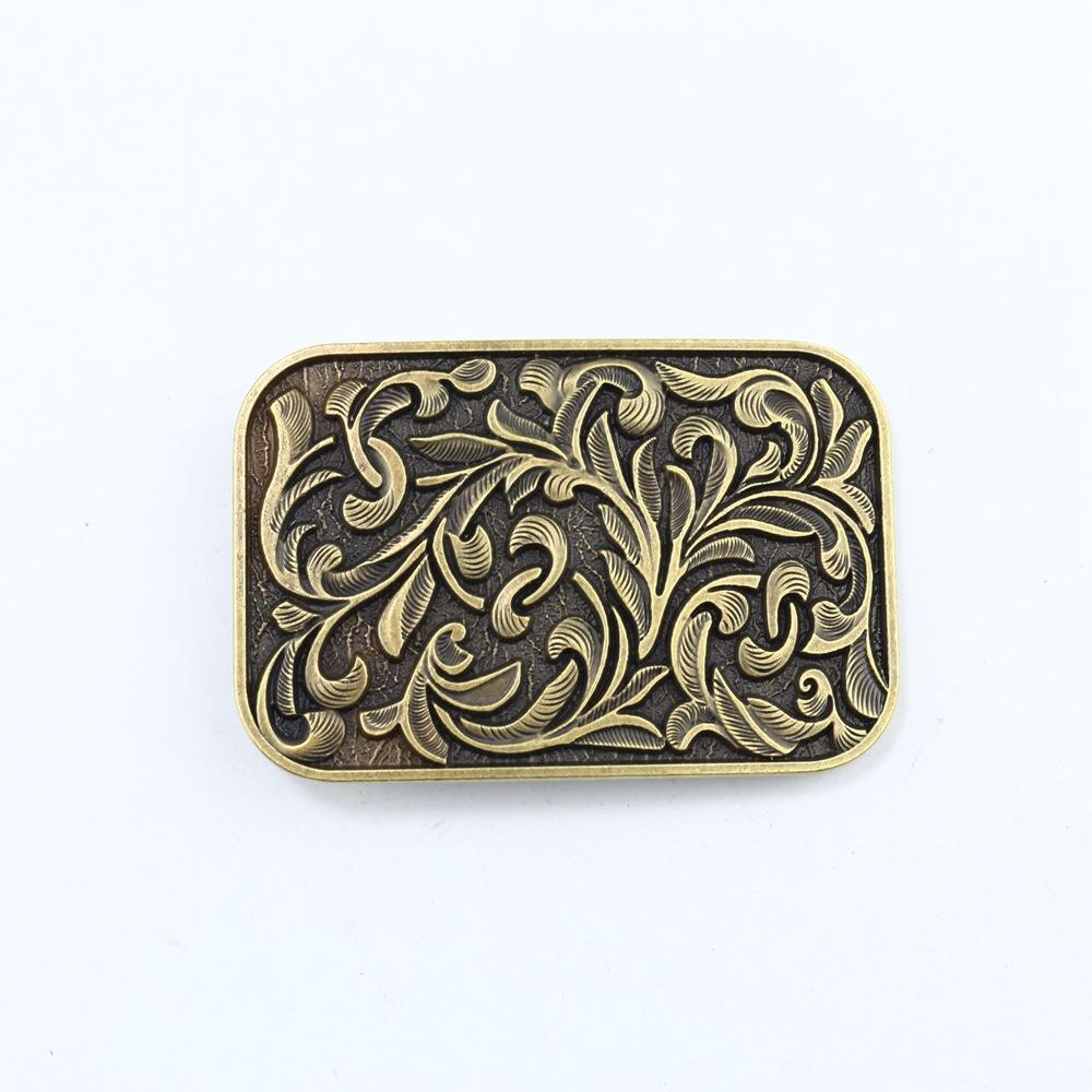 Zinc Western Denim Belt Buckle Celtic Engraved Retro Belt Button Head