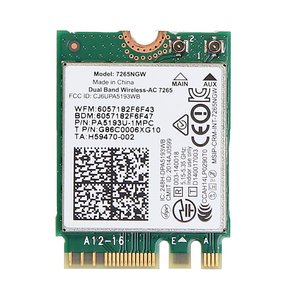 WiFi-адаптер для ПК, настольного компьютера 7265NGW, 1200 Мбит/с, Bluetooth 4.2, M.2, комплект для настольного компьютера, 802.11AC, двухдиапазонный 2,4 ГГц / 5 ГГц, беспроводная карта для ПК