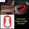 Red Gear Shift Head / Window Lift / Water Cup / Dashboard Screen Strip Cover Trim Accessories For Porsche Cayenne 2018 -