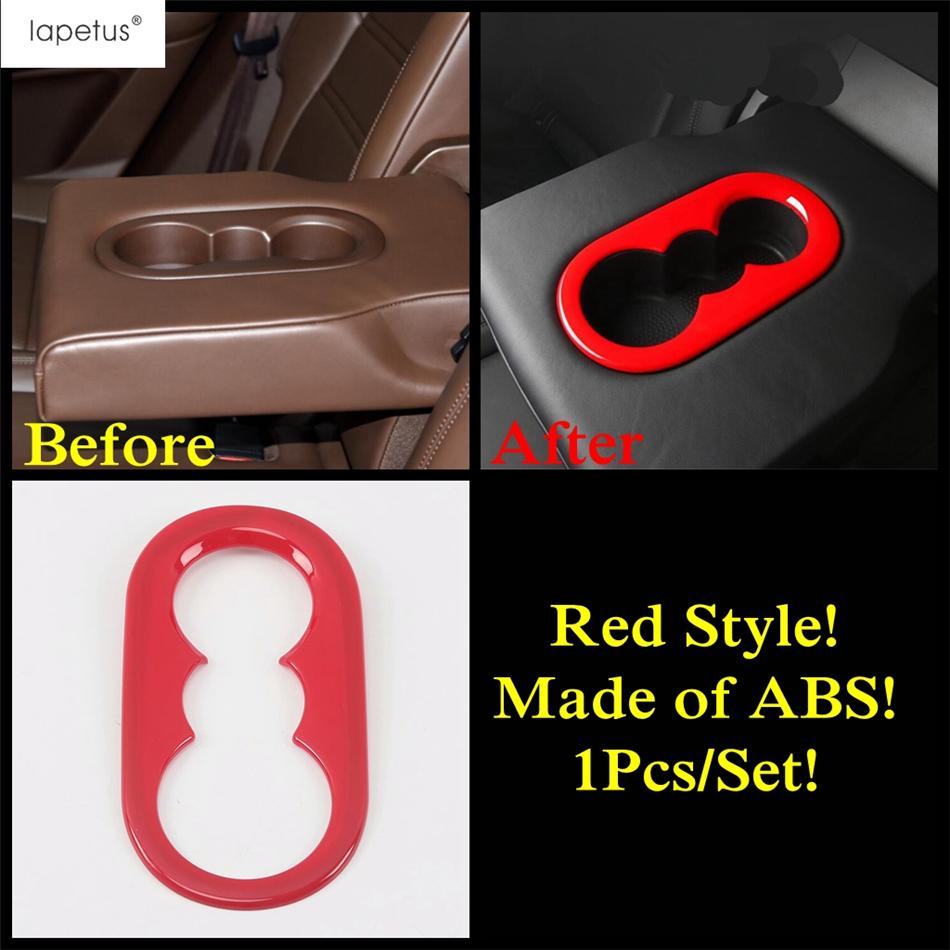 Red Gear Shift Head / Window Lift / Water Cup / Dashboard Screen Strip Cover Trim Accessories For Porsche Cayenne 2018 -