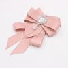 Rhinestone Bow Tie Crystal Ribbon Bow Brooch Fashion Neck Tie  For Men and Women