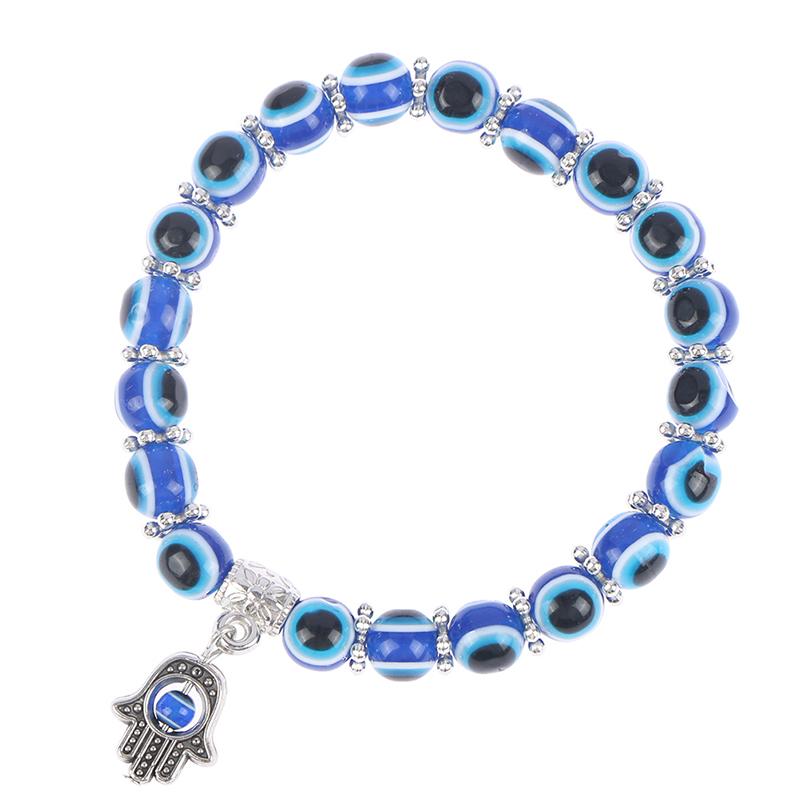 2021 Шарм Синий Дурной Глаз Счастливый Браслет Стеклянный Бисер Браслет Женщины Мужчины Ювелирные Изделия Подарок