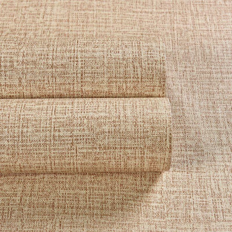 Self-adhesive Wallpaper Waterproof Solid Color Linen Pattern Living Room Bedroom Room Cabinet Decoration Sticker