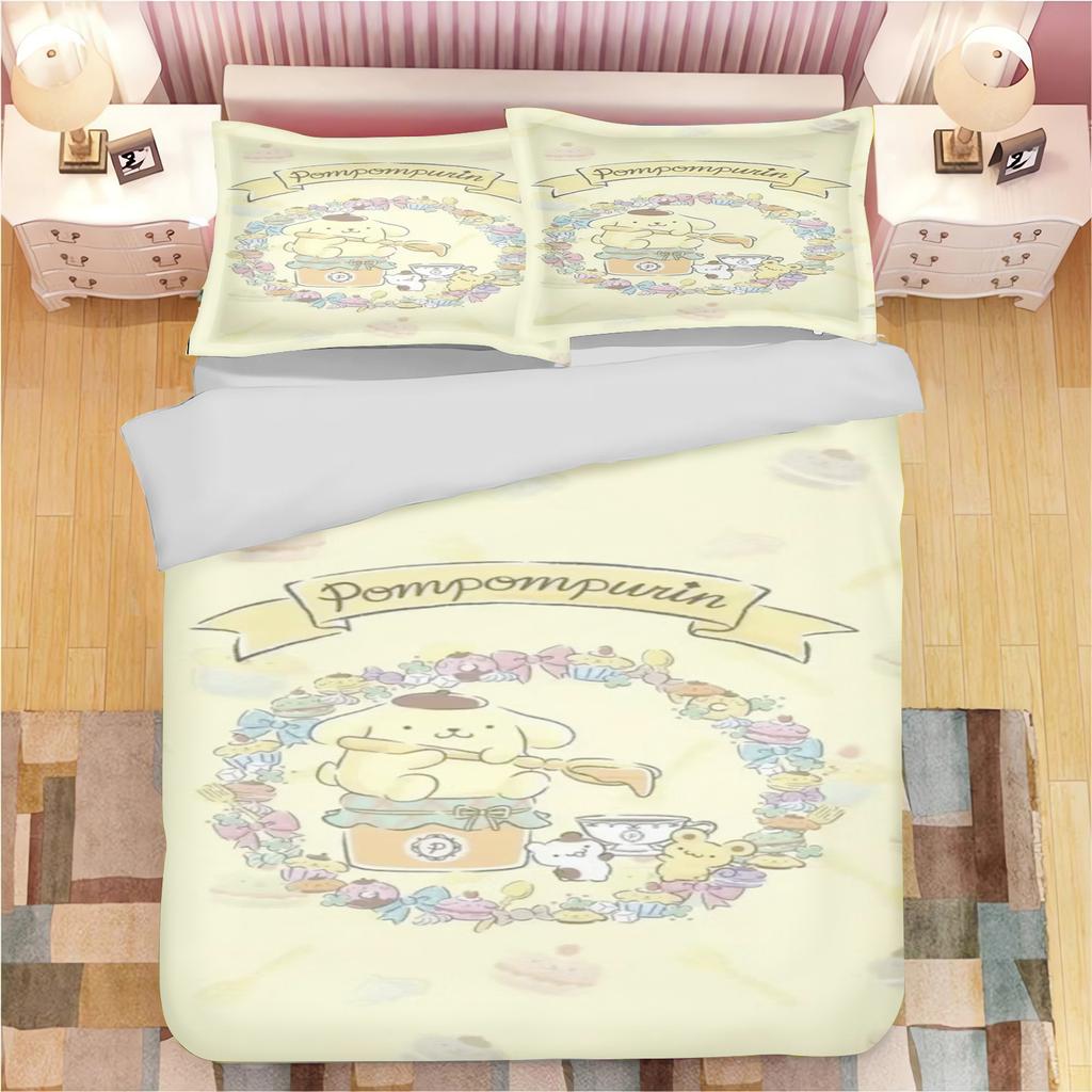 Одеяло Pompompurin Собака Детское Мультяшное Одеяло с Анимационным Принтом Полиэстер Постельное Белье Размер Твин Подарок