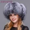 Шапка с кожаным верхом из настоящего меха