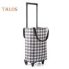 Grocery Cart with Wheels Collapsible Rolling Shopping Cart 2-in-1 Folding Design Portable Bag Waterproof Stair Climbing Telescoping Trolley Tote Bag