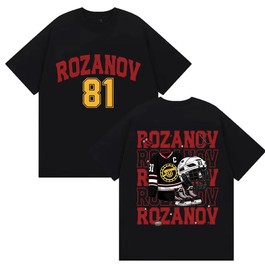 81 Rozanov Boston Bears Мерч Футболка Накал Соперничества ТВ Графический Принт Футболка 2026 Хлопок Короткий Рукав Круглый Вырез Женские Футболки Топы