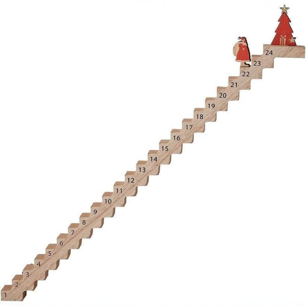 Stairs Climbing Christmas Countdown Calendar Wooden Christmas Countdown Decoration