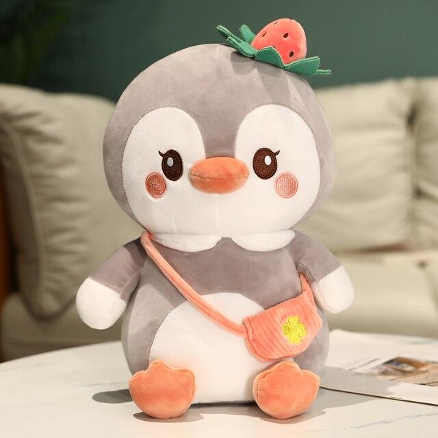 Cartoon Penguin with Cases Plush Toy Lovely Soft Animal Penguin Pillow Stuffed for Children Kids Birthday Gifts