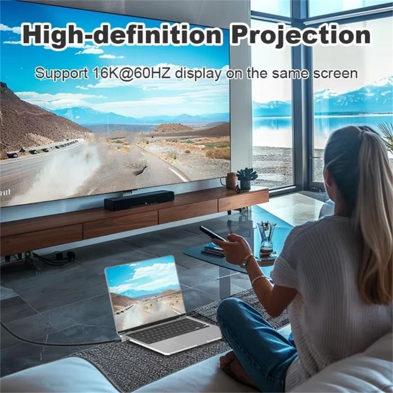 USB5 USB C на USB C Кабель 80 Гбит/с 16K@30Hz 240 Вт Быстрая Зарядка USB C Дата-кабель Видеокабель для Смартфона Ноутбуков