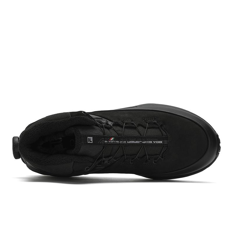 Fila Boa Explorer 2 Высокие Удобные Флисовые Прочные Кроссовки Женские кроссовки Черные A12W441110FBK