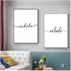 Украшение комнаты в скандинавском стиле, вдох, выдох, черно-белый минималистичный холст, настенное искусство, печать на холсте, декоративная картина, живопись, оптовая продажа