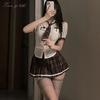Секс нижнее белье сексуальная студенческая одежда co униформа соблазнение jk короткая юбка мертвая библиотека вода страсть одежда костюм женщины