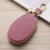 Key Ring PU Car Key Storage Bag Zipper Closure Key Holder Solid Color Compact Coin Purse  Car
