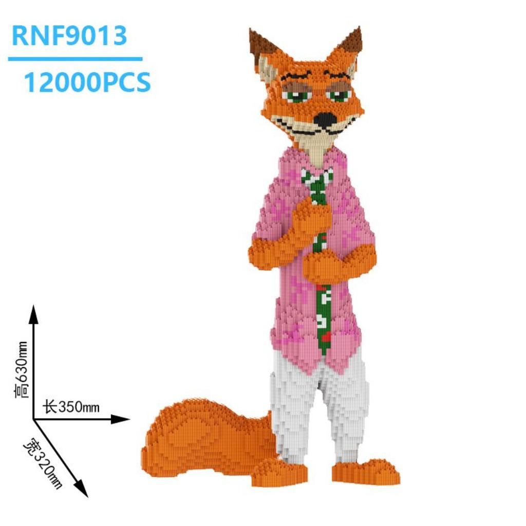 92 см Аниме Лиса Джуди Ник Миниатюрные Строительные Блоки Мультфильм Зверополис 2 Модель Украшение Игрушка Взрослые Дети Сюрприз Подарок