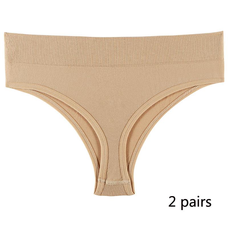 Спортивное нижнее белье для девочек, бесшовные сексуальные невидимые трусики со средней талией для девочек, однотонные удобные спортивные трусики с надписью «T» для женщин