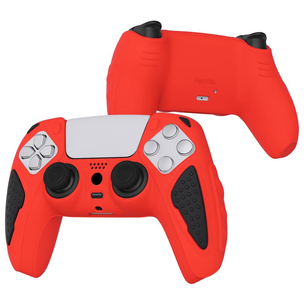 Силиконовый чехол для контроллера PlayVital ps5, силиконовая кожа, эргономичный мягкий резиновый защитный чехол для ps5 с колпачком для джойстика или контроллера, нескользящий