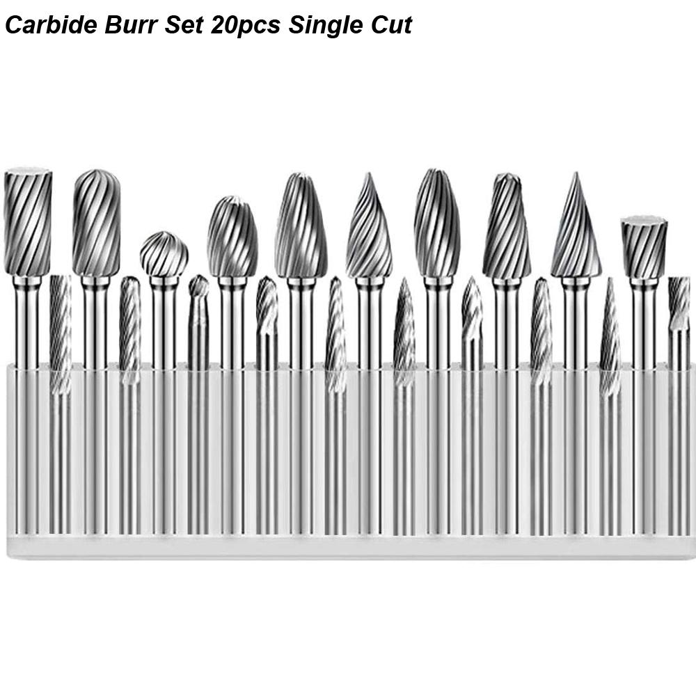 Carbide Burr Set Die Grinder Rotary Tool Rasp for Dremel Wood Carving Bits Metal Grinding Engraving Cutting Trimming Porting