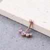 Hip Hop Party Bar Men Women Gifts Belly Button Ring Crystal Curved Navel Ring Body Jewelry