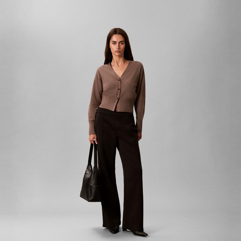 Calvin Klein Элегантная Повседневная Наплечная Сумка для Поездок с Тиснеными Буквами из Синтетической Кожи Женские сумки Космический-Черный 4F3876G-UB1