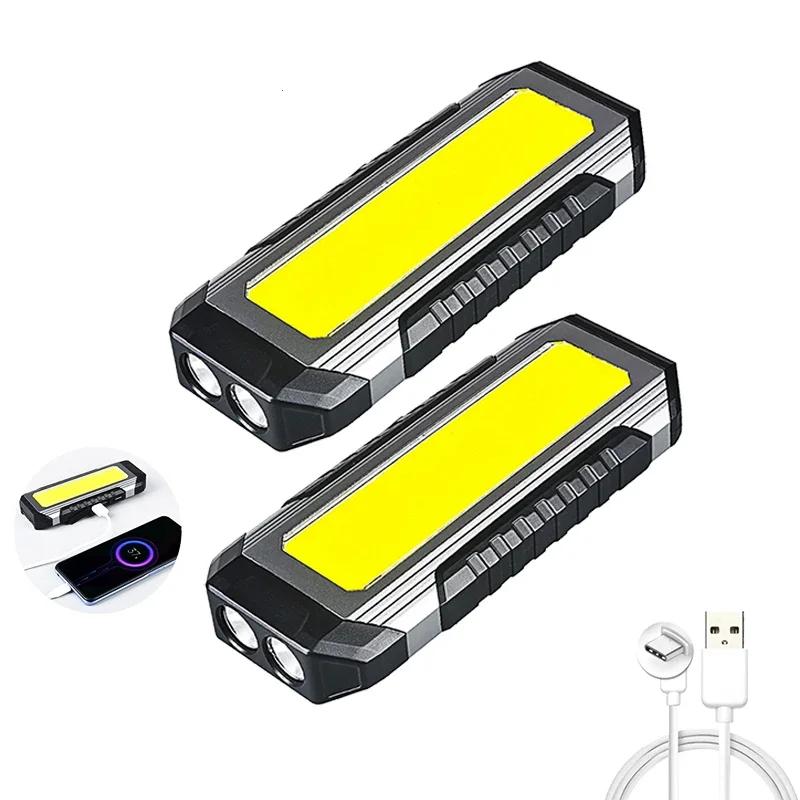 4000mAh Rechargeable Led Flashlight Led Work Light Camping Long Lasting Rechargeable Lamps Tiki Convoy Flashlights Bank Edc
