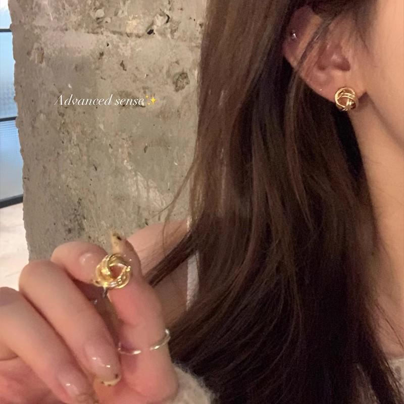 Серьги-пусеты «Кошачий глаз» с серебряной иглой: Набор из шести предметов для ухода за пирсингом ушей с дизайном хряща «без сна» для женщин.