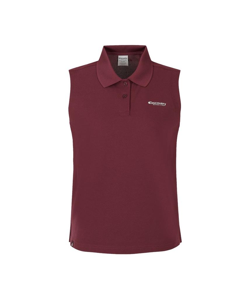 DISCOVERY EXPEDITION Women'S Sleeveless Polo Shirt (Burgundy)