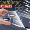 3 шт. Защитные пленки из закаленного стекла для объектива камеры iPhone 17 Pro Max/17 Pro/16 Pro/15 Plus, HD Clear, водонепроницаемые
