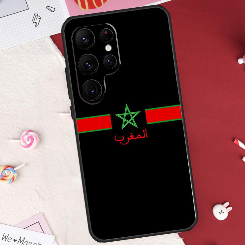 Morocco Flag Moroccan Case For Samsung Galaxy S21 S22 S23 S24 S25 S26 Ultra S10 S25 Plus S25 FE S20 FE Cover Shell