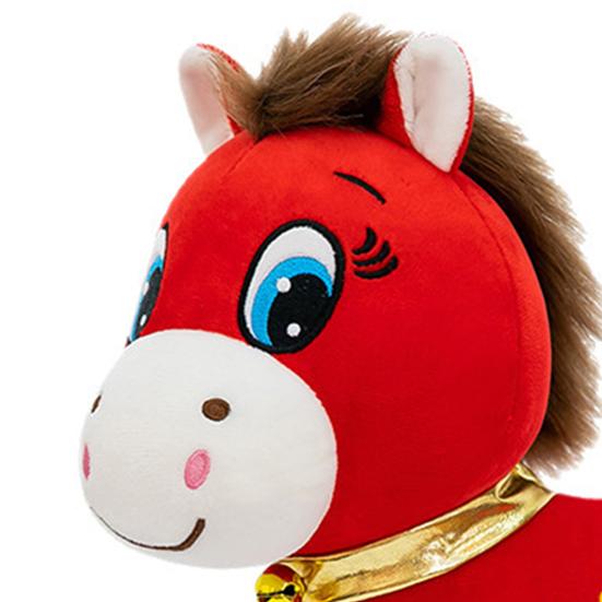 Плюшевая игрушка Лошадь Плачущая Улыбающаяся Маскот 2026 года Лошади Мягкая Набивная Животное для Новогоднего Подарка и Украшения Дома