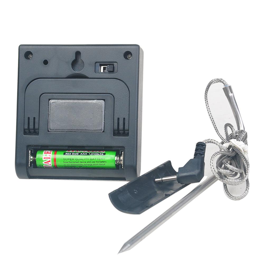 Цифровой термометр с датчиком из нержавеющей стали, сигнализация, кухонный таймер для мяса, измеритель температуры, измерение для духовки, барбекю, гриля, готовки